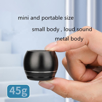 Mini-enceinte portable en métal avec basses puissantes, prise en charge de la carte TF, sans fil, petit caisson de basses pour l'extérieur