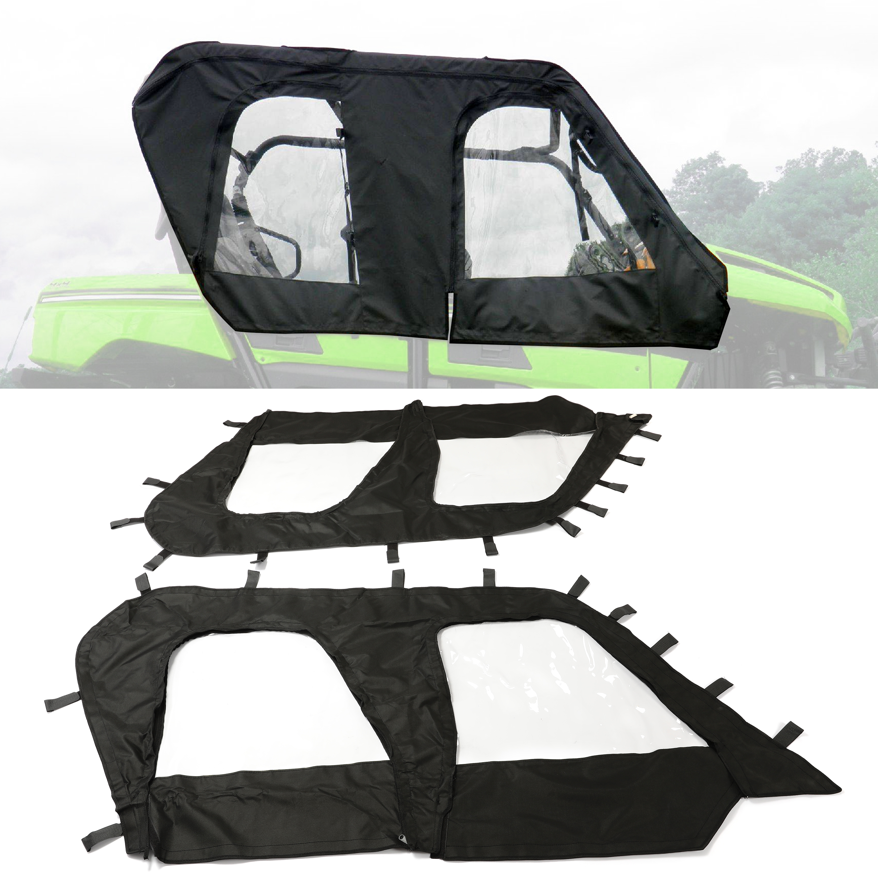 Soft Side Door Cab Enclosure Kit for 2012-2022 Kawasaki Teryx4 4