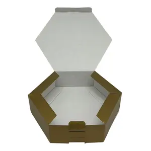 अनुकूलित चीनी फैक्टरी पैटर्न लोगो मूनलाइट ट्रेजर बॉक्स हेक्सागोनल रंगीन प्रिंटिंग ग्रे बोर्ड पेपर पैकेजिंग उपहार बॉक्स