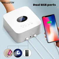 Lampe UV LED professionnelle WELLSTRY S50 54W à capteur automatique et multi-prises, rechargeable, pour le séchage des ongles, garantie 12 mois, pour salon et usage domestique