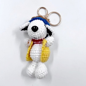 Creative Cartoon Handmade Knitted Doll Yarn Crochet Pendant <strong>Snoopy</strong> Super Cute Anime Handmade Ornament Finished Product - Product Image 4