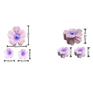 Qianjin Großhandel 3PCS Set Frühling Sommer Ei Blume Haar Klaue Clips Bunte Harz Haarschmuck für Frauen Mädchen - Product Image 3