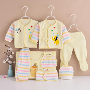 Fabricant direct 23 nouveaux modèles sept pièces ensembles de vêtements en coton <span class=keywords><strong>pour</strong></span> tout-petits garçons filles nouveau-né vêtements fournitures cadeau - Product Image 2