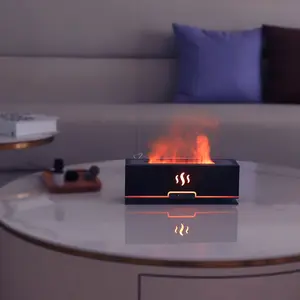 Özel yangın 3D şömine alev etkisi hava nemlendiriciler Aroma ev odası için 200ml uçucu yağlar difüzör