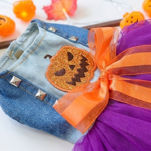 Costume d'Halloween personnalisable OEM pour chiens et chats : Robe citrouille, robe de mariée, vêtements festifs originaux et amusants pour animaux de compagnie - Product Image 3