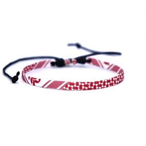 Factory Made in China Width 0.5cm Simple Style Design Palestine Ribbon Braided <b>Bracelets</b> Accessories Arabic Scarf Style - Product Image 3