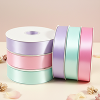 Pita Satin Poliester 100% 38mm Laris Manis, Pita Kemasan Motif Bunga, Pita Pernikahan Eksklusif, Mawar Hari Valentine