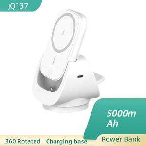 <span class=keywords><strong>Base</strong></span> de <span class=keywords><strong>Carga</strong></span> Inalámbrica Giratoria de 360 Grados y 15 W con Banco Magnético Desmontable de 5000 mAh, <span class=keywords><strong>Carga</strong></span> Rápida para <span class=keywords><strong>iPhone</strong></span>, iWatch y Airpods - Product Image 5