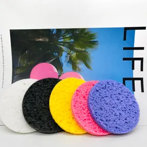 Compressed Natural Spa Facial Sponge Makeup Cosmetic Reusable Cellulose Exfoliating Face Clean Wash Sponge