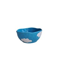 Mangkuk Keramik 5 Inci Warna Underglaze Lukisan Tangan Motif Pita Cinta Lucu, Mangkuk Nasi & Buah, Aman untuk Microwave