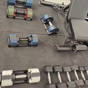 Nouveau design d'électrophorèse décagonale 32Kg 36Kg 80Lb 90Lb poids libres <span class=keywords><strong>Nuobell</strong></span> ensemble d'haltères avec logo personnalisé pour salle de sport - Product Image 6