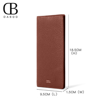 Togo dompet Oem sampel kulit asli kustom kualitas tinggi desain modis uniseks dompet koin kartu kredit mewah