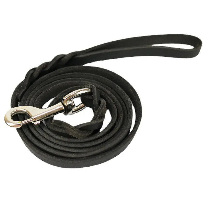 Leather Dog Leash Soft and Strong Leather Leash for Large and Medium Dog Breeds Heavy Duty Dog Training Leash