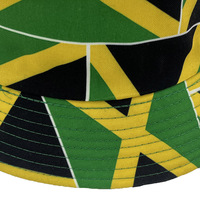 Hommes chauds femmes drapeau National imprimer Double côtés réversible drapeau d'été Panama pêcheur chapeaux jamaïque Bob casquette Gorras seau chapeau