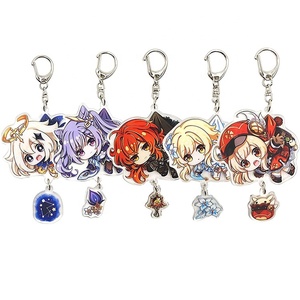 พลาสติก <span class=keywords><strong>Mona</strong></span> ของขวัญสติ๊กเกอร์จี้เมือกอะนิเมะ Genshin ผลกระทบพวงกุญแจ - Product Image 2