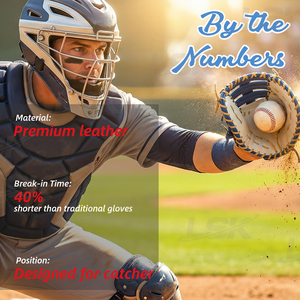 Guantes <span class=keywords><strong>de</strong></span> Béisbol y Sóftbol <span class=keywords><strong>de</strong></span> Cuero Qlean Personalizables en Oferta, para Receptor y Jugador <span class=keywords><strong>de</strong></span> Campo, Lanzamiento Derecho/Izquierdo, Ligeros y Duraderos - Product Image 5