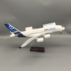 โมเดลเครื่องบิน <span class=keywords><strong>A380</strong></span>ดั้งเดิม<span class=keywords><strong>ขนาด</strong></span>ใหญ่45ซม. โมเดลห้องโดยสารแบบโต้ตอบพร้อมเกียร์ลงจอดแบบถอดได้ - Product Image 1