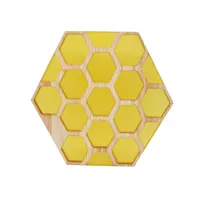 家の装飾六角形チーズボードエポキシ樹脂ハニカム木製まな板
