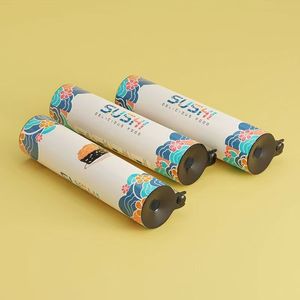 Contenitore in Carta per Sushi con Logo Personalizzato, Tubo Pop-up di Alta Qualità per Alimenti con Scomparto per Salsa di Soia - Product Image 1