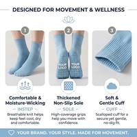 Chaussettes de Pilates personnalisées pour femmes et jeunes filles, vente en gros, chaussettes de sport en coton antibactériennes antidérapantes, respirantes, en tricot, chaussettes de yoga