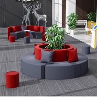 Ensemble de canapés modulaires créatifs en cuir de haute qualité en forme de S, mobilier de bureau de luxe, design moderne