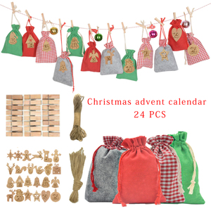 Calendario dell'Avvento Natalizio di Alta Qualità in Feltro con Numeri Personalizzati da 1 <span class=keywords><strong>a</strong></span> 24, Ecologico - Product Image 2