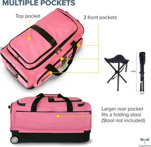 Free Sample <b>Travel</b> Luggage <b>Garment</b> Duffle <b>Bag</b> Dancer Dance Suitcase <b>Garment</b> Dance <b>Bag</b> Rolling <b>Garment</b> <b>Bags</b> With Rack Hanger - Product Image 3