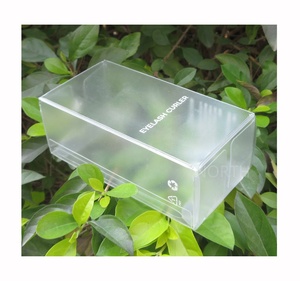 High quality popular makeup cosmetic tools product frosted PP plastic storage box clear PVC PE box