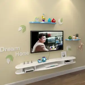 Mesa de centro de TV colgante para sala de estar, soporte de TV montado en la pared o de pie, tablero de roca, combinación Simple y moderna