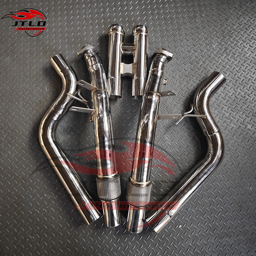 High Performance Stainless Steel Downpipe Front Pipe for Mercedes Benz S63 AMG W222 C217 5.5L V8 Biturbo M157 Engine