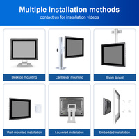 Pantalla táctil capacitiva PCAP de 19 pulgadas, Panel Industrial PC X86/Linux/Android OS, accesorios de computadora Industrial integrados sin ventilador