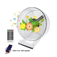 11cm Mobile App Control Hologramme Projecteur Rond Led 3d Hologramme Ventilateur Affichage avec Couvercle Nouveau Portable 3d Holographique Ventilateur
