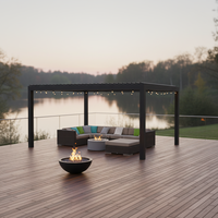 Kit de quincaillerie pour pergola en aluminium Airfun, résistant au vent, motorisé, à lames orientables, pour toit rétractable, auvent, gazebo