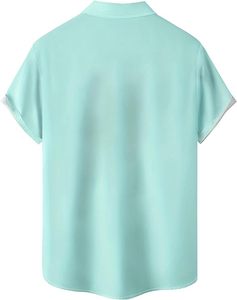 Chemises hawaïennes pour hommes chemises de plage à manches courtes pour hommes chemises décontractées de villégiature - Product Image 2
