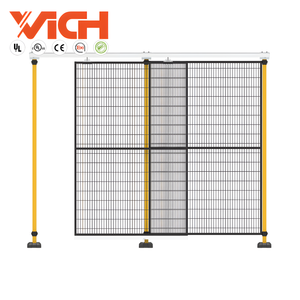 ألواح سياج أمان صفراء متينة من الفولاذ الكربوني المطلي بالبودرة صديقة للبيئة، شبكة سلكية ملحومة، حاجز أمان لحماية الآلات - Product Image 1