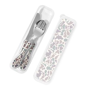 Ensemble de <span class=keywords><strong>couteau</strong></span>, <span class=keywords><strong>fourchette</strong></span> et cuillère pour enfants à imprimé camouflage aztèque western - Product Image 4