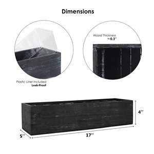 Contenitore <span class=keywords><strong>da</strong></span> <span class=keywords><strong>esterno</strong></span> per giardino, fioriera decorativa in <span class=keywords><strong>legno</strong></span> con rivestimento in plastica, cestino portaoggetti per carta igienica e serbatoio WC - Product Image 2