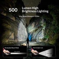 Linterna LED de Aleación de Aluminio para Camping, Resistente al Agua IP44, Recargable, Ultra Potente, Alcance de 500m, 5 Niveles de Intensidad