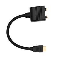 Kabel Multimedia HD berlapis emas kualitas tinggi 1 Input 2 Harness Output hdmisplit