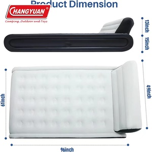 Colchón de aire <span class=keywords><strong>Queen</strong></span> Cama de aire inflable con bomba incorporada Cama inflable de superficie superior cómoda - Product Image 6