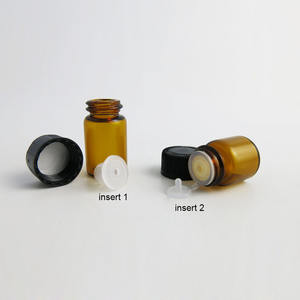 Mini <span class=keywords><strong>bouteille</strong></span> de flacon de gaz brun ambré 1ml 2ml 3ml 5ml 10ml avec bouchon d'insertion de <span class=keywords><strong>goutteur</strong></span> bouchon à vis pour test d'échantillon liquide d'huile essentielle - Product Image 5