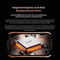 Desktop Intel Core Ultra X7 358H Mini PC 16-core 16-thread 64GB DDR5 1TB SSD Gaming Computer PC with Intel AI Boost Mini Host