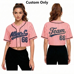 Custom baseball- en softbaltenues met sublimatie full print borduurwerk sportteam shirt baby tee stijl - Product Image 1