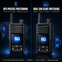 Couverture nationale 5G LTE 5G POC Radio bidirectionnelle 4000mAh Intercom en cluster Positionnement GPS Longue portée pour les équipes de logistique