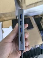 Station d'accueil USB-C avec 2.0 RJ45 PD, lecteur de carte SD, en alliage d'aluminium, USB 3.0, 10 ports, 100W, en stock