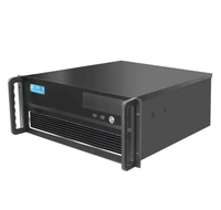 Armoire informatique industrielle 4U avec écran LCD de contrôle de température, panneau en aluminium, compatible carte mère BTX, en stock, ventilateur de serveur en rack, plastique