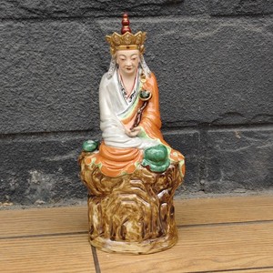 Jingdezhen 세라믹 장식 부의 신 행운 장수 수제 부처 동상 중국 장식 도자기 기념품 선물 - Product Image 5