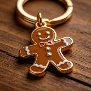 Porte-clés métalliques de Noël en gros avec logo personnalisé, porte-clés émaillés pour les campagnes marketing de Noël et les cadeaux d'entreprise - Product Image 2