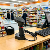 Escáner de Códigos QR DiligenCe 7800, Pistola de Escaneo de Códigos de Barras Portátil Android, Escáner de Códigos de Barras Inalámbrico de Mano 1D 2D USB COM