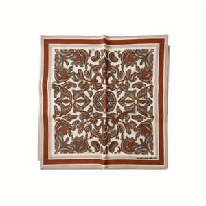 Foulard Quadrato 70x70cm con Motivo a Cashew, Accessorio di Moda in Poliestere Multifunzionale - Product Image 1